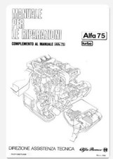 Manuale Per Le Riparazioni Riproduzione Pdf Alfa Romeo 75 Turbo