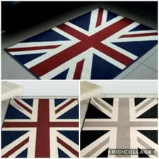 TAPPETO BANDIERA UNION JACK TRADIZIONALE, MEDIO 120x170 ROSSO BIANCO BLU/NERO E BIANCO