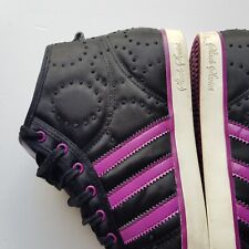 Adidas scarpe da ginnastica sneakers serie elegante nero viola donna UK8 Euro42 vintage