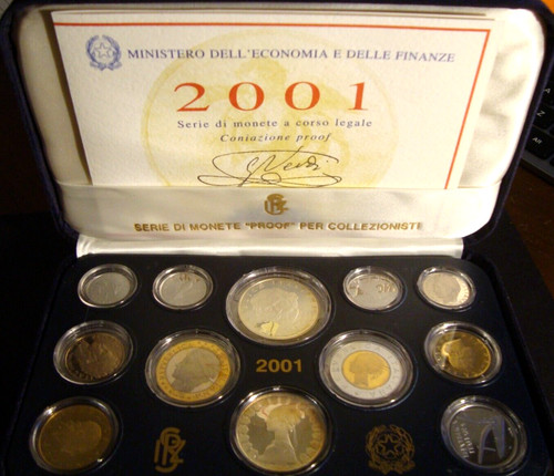 Divisionale 2001 italia proof - divisionale,
