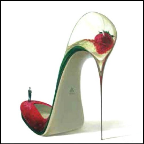Quadro decoltè scarpa - scarpa, fragola