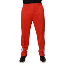 MSGM Pantaloni Rosso Bianco