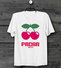 NUOVA T-shirt Pacha Ibiza House Cool Dance Space Privilege bianca S-5XL TU661