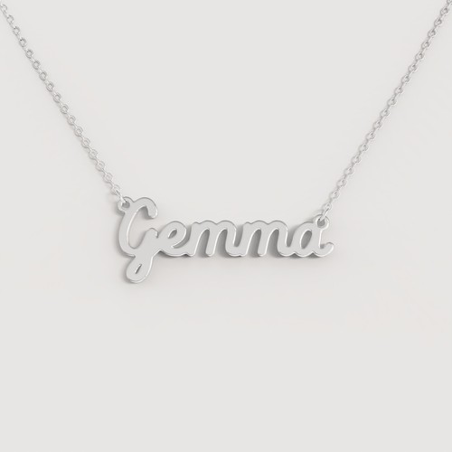 Collana nome donna acciaio - collana,