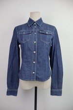 ICEBERG JEANS CAMICIA COTONE DONNA TG 44 SHIRT WOMAN VINTAGE DENIM MADE ITALY