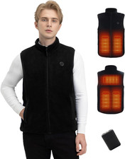 Gilet Riscaldato Uomo Con Power Bank 5V 10000Mah - Giubbotto Riscaldato Gilet Ri