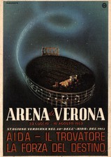 ARENA di VERONA, 1953 - RUZZENENTE - Giuseppe VERDI - AIDA e il Trovatore -PU261
