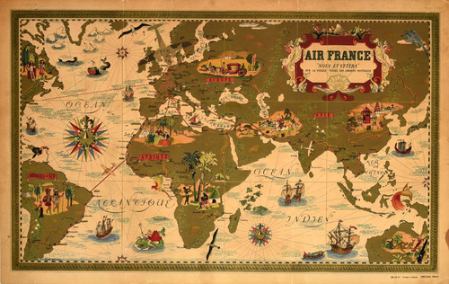 Air france planisphere lucien - air,