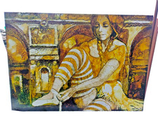 QUADRO DIPINTO SU MASONITE DI ENRICO ARVATI