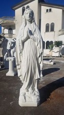 MADONNA DI LOURDES STATUA SCULTURA IN CEMENTO BIANCO MARMO SANTI DA ESTERNO 