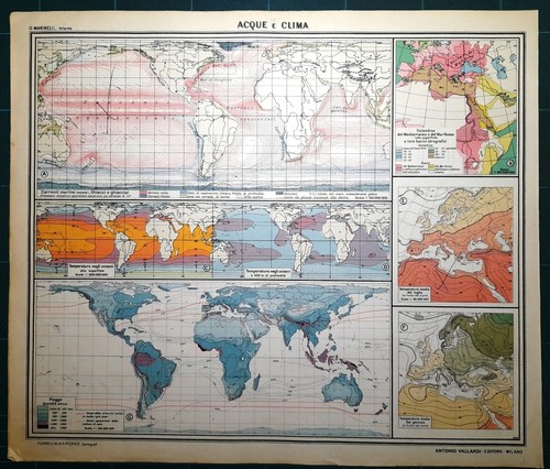 Carta geografica antica ACQUE