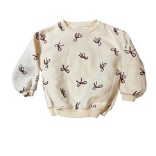 Felpa Zara TG 3 bambina fiocco