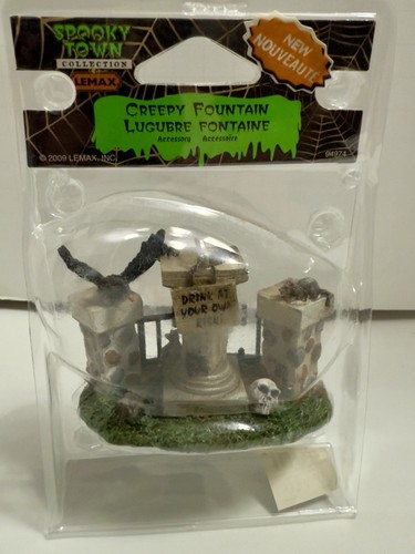 Creepy fountain lemax spooky - creepy,