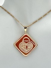 14kt Gold Cameo Heart Lock