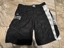 Black and white MMA shorts