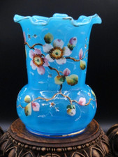 Vaso vetro Harrach vittoriano