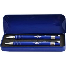 PARURE PENNA E PORTAMINA IN ASTUCCIO IN LATTA AERONAUTICA MILITARE