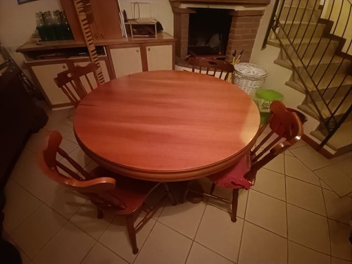 Tavolo tondo allungabile - tavolo, con
