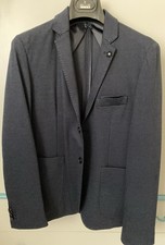 Giacca Uomo monopetto sfoderata taglia 48 colore blu scuro con puntini bianchi