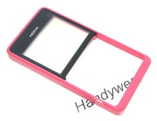 Originale Nokia Asha 210 front cover telaio guscio superiore scocca vetro display rosa