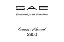 SAE-2800 Equalizzatore Manuale