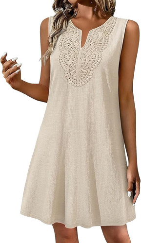 Abito lino donna estivo lungo - lino,
