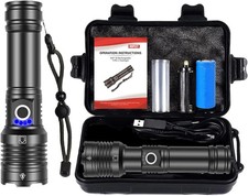 Torcia  LUMEN Potente Torce Tattica/Militare LED T6 Ricaricabile ZOOM KIT  NEW