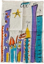 KATSUI AUSTRALIA STUDIO asciugamano da tè arazzo Sky Scrapers edifici città nuovo senza etichette