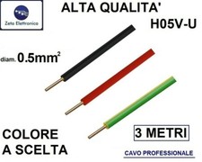 FILO CAVO ELETTRICO UNIPOLARE SOLIDO IN DI RAME MATASSA  A SALDARE O MONTAGGIO