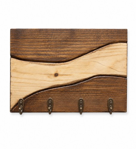 Portachiavi legno rustico - legno,