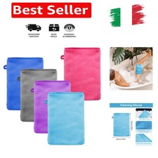 5 panni per il viso in microfibra e flanella, 15 x 20 cm