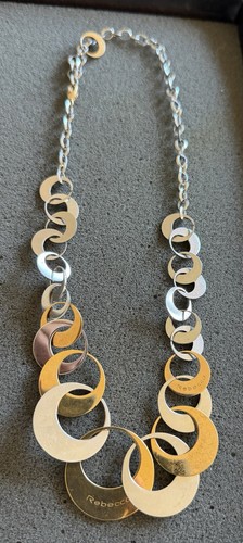 Collana bicolore cerchi dischi