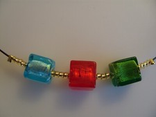 Collana Originale In Vetro Di Murano Gioiello In Vetro UNIKAT Fatto A Mano Nuovo