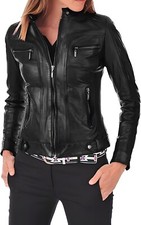Giacca donna pelle agnello - pelle, di