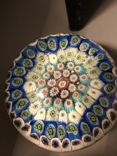 PRESSE PAPIER, FERMACARTE IN VETRO DI MURANO, MURRINA COMPOSTA DA MILLEFIORI