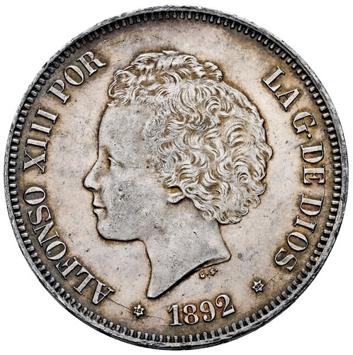 Pesetas plata alfonso xiii - plata,