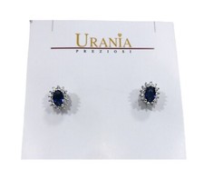 Urania Preziosi - Orecchini Princessa in argento con pietre preziose e brillanti