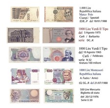500 1000 LIRE  Verdi  1 e 2