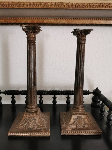 Coppia antichi candelabri - coppia,