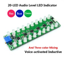 Analizzatore Display Spettro Musicale LED Indicatore Livello Audio Vocale VU Meter 5V-12V