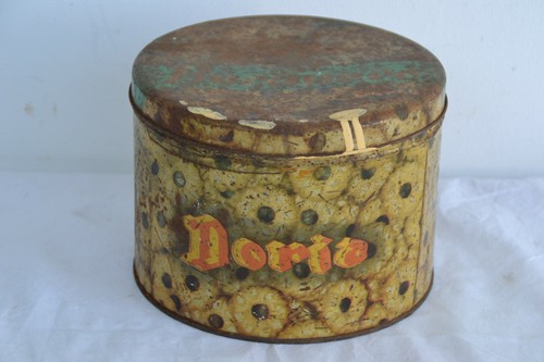 Vecchia scatola latta doria - scatola, di