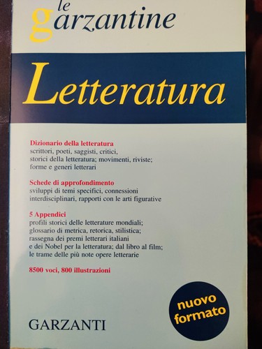 Garzantine letteratura - garzantine,