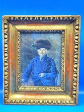 Antico Olio Su Carta Dipinto D'epoca Metà 1800 XIX Sec Secessione Viennese Firma