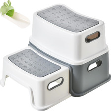 Sgabello Bambini,Robusto Scaletta a 2 Gradini per Bagno,Lavandino E Toilette,Sga