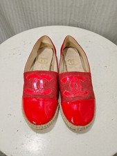 Articolo e3211 espadrillas donna Chanel rosse, numero 36, suole interne 23cm, in