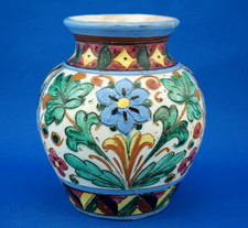 GRAZIA DERUTA Zulimo Aretini CIMA raro Vaso graffiato ceramica maiolica 1900 XX
