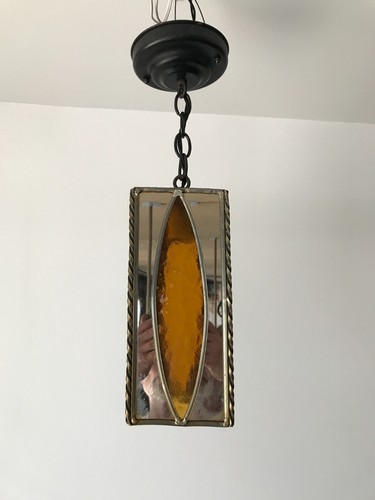 Lampadario vintage mcm - lampadario, vetro