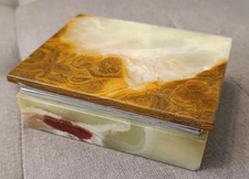 ANTICO COFANETTO IN ONICE ANNI '50/'60 VINTAGE DA COLLEZIONE