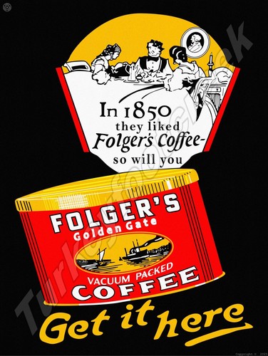 Insegna folger golden - folger's, gate