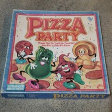 Gioco da tavolo vintage Pizza Party 1986 Parker Brothers COMPLETO gioco abbinato bambini